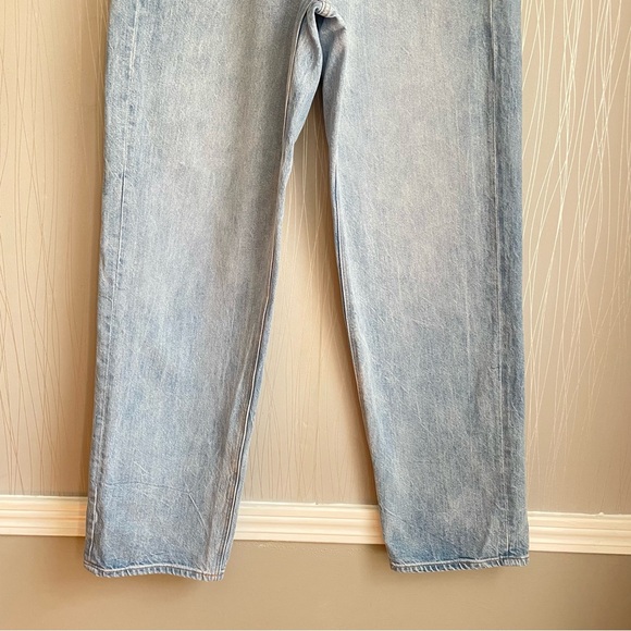 AMERICAN EAGLE Light Wash Highest Waist Baggy Jean Wide Leg Cotton Women's 12 - Picture 2 of 9